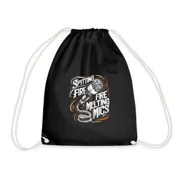 Poetry Slam Writer Poet Literature Slam Poetry Day - Drawstring Bag - black - Front