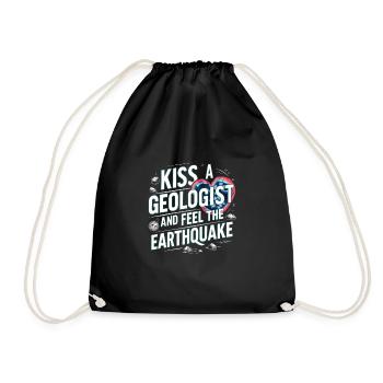 Geology Stone Hunt Agate Hunter Stone Collecting - Drawstring Bag - black - Front