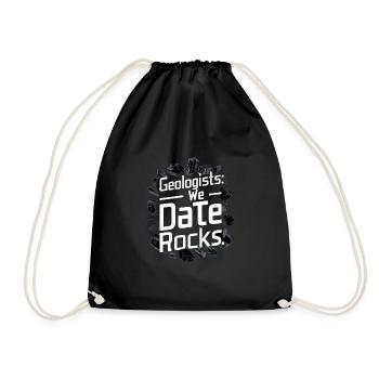 Geology Stone Hunt Agate Hunter Stone Collecting - Drawstring Bag - black - Front