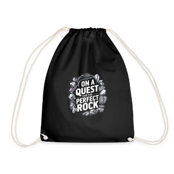 Geology Stone Hunt Agate Hunter Stone Collecting - Drawstring Bag - black - Front