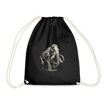 Fossil Hunter, Fossil Hunter, Paleontologist - Drawstring Bag - black - Front