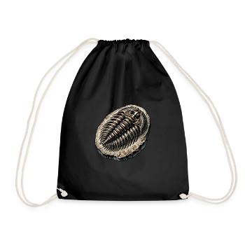 Fossil Hunter, Fossil Hunter, Paleontologist - Drawstring Bag - black - Front