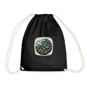 Fossil Hunter, Fossil Hunter, Paleontologist - Drawstring Bag - black - Front