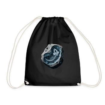 Fossil Hunter, Fossil Hunter, Paleontologist - Drawstring Bag - black - Front