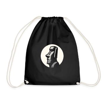 Petroglyph Rock Art Ancient Rock Drawing Indian - Drawstring Bag - black - Front