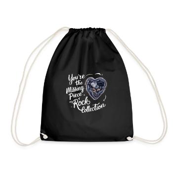 Geology Stone Hunt Agate Hunter Stone Collecting - Drawstring Bag - black - Front