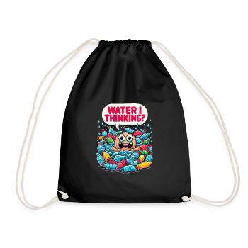 Bodybuilding, Powerlifting, Weightlifting, Fitness - Drawstring Bag - black - Front
