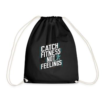 Bodybuilding, Powerlifting, Weightlifting, Fitness - Drawstring Bag - black - Front
