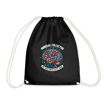 Geology Stone Hunt Agate Hunter Stone Collecting - Drawstring Bag - black - Front