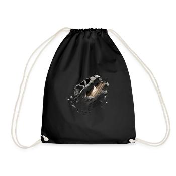 Fossil Hunter, Fossil Hunter, Paleontologist - Drawstring Bag - black - Front