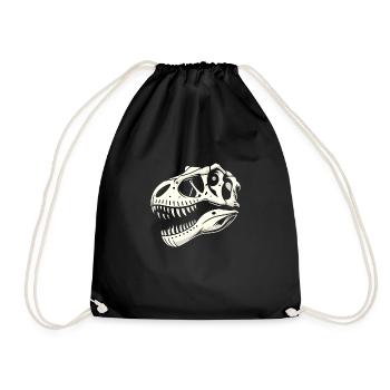 Fossil Hunter, Fossil Hunter, Paleontologist - Drawstring Bag - black - Front