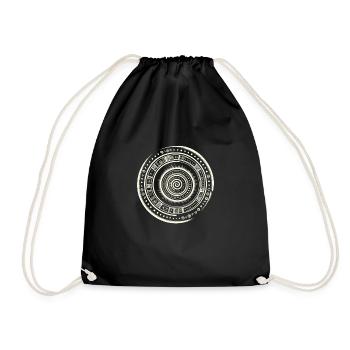 Petroglyph Rock Art Ancient Rock Drawing Indian - Drawstring Bag - black - Front