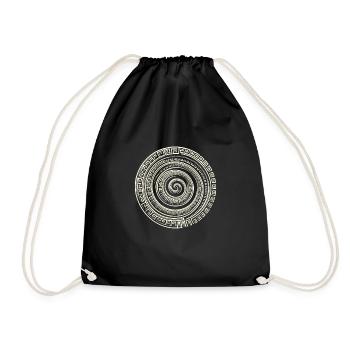 Petroglyph Rock Art Ancient Rock Drawing Indian - Drawstring Bag - black - Front