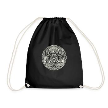 Petroglyph Rock Art Ancient Rock Drawing Indian - Drawstring Bag - black - Front
