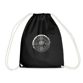 Petroglyph Rock Art Ancient Rock Drawing Indian - Drawstring Bag - black - Front
