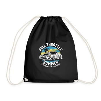 Car drift racing, racing car motorsport drift - Drawstring Bag - black - Front