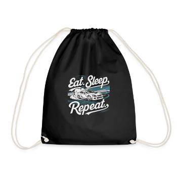 Car drift racing, racing car motorsport drift - Drawstring Bag - black - Front
