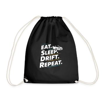 Car drift racing, racing car motorsport drift - Drawstring Bag - black - Front