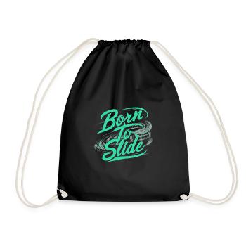 Car drift racing, racing car motorsport drift - Drawstring Bag - black - Front