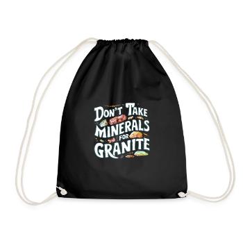 Geology Stone Hunt Agate Hunter Stone Collecting - Drawstring Bag - black - Front
