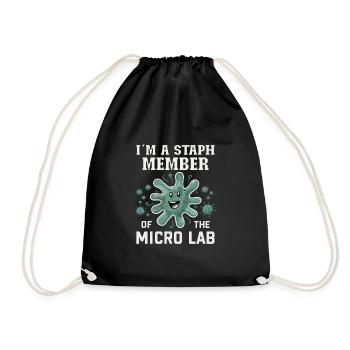 Microbiologist Microbiology Lab Staph Biology - Turnbeutel - Schwarz - Vorne