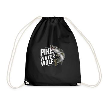 Northern Pike Fisherman Pike Fishing Rod Pike Fish - Drawstring Bag - black - Front