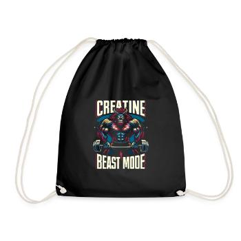 Bodybuilding, Powerlifting, Weightlifting, Fitness - Drawstring Bag - black - Front