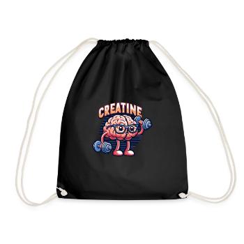 Bodybuilding, Powerlifting, Weightlifting, Fitness - Drawstring Bag - black - Front