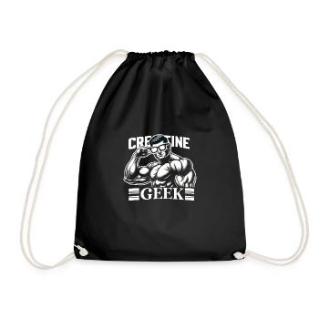 Bodybuilding, Powerlifting, Weightlifting, Fitness - Drawstring Bag - black - Front