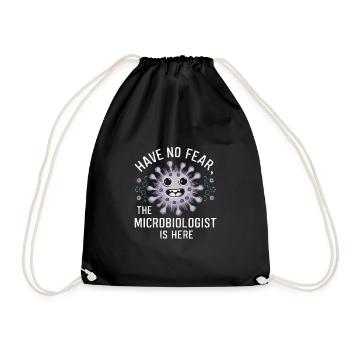 Microbiologist Microbiology Lab Staph Biology - Drawstring Bag - black - Front