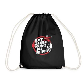 Kung Fu Chinese Kung Fu Asian Kung Fu - Drawstring Bag - black - Front