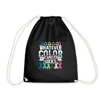 Cancer Sucks Cancer Awareness Cancer Warrior - Drawstring Bag - black - Front