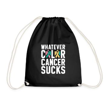 Cancer Sucks Cancer Awareness Cancer Warrior - Drawstring Bag - black - Front
