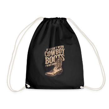 Cowboy Barn Bull Rider Rodéo Country Western - Sac de sport léger - noir - Devant