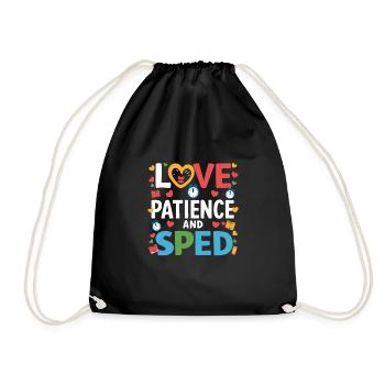 Sonderpädagogik-lehrer "sped Teacher Inclusion" - Drawstring Bag - black - Front
