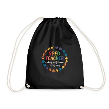 Sonderpädagogik-lehrer "sped Teacher Inclusion" - Drawstring Bag - black - Front