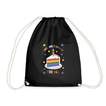 Birthgay Gay Pride Flag Mois de la fierté Egalité des droits - Sac de sport léger - noir - Devant