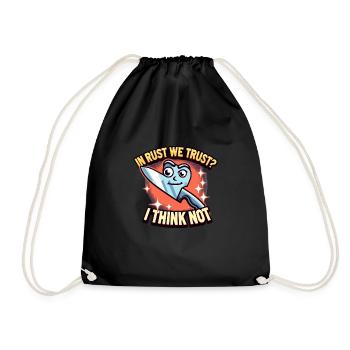 Knife Collector Knife Collection Hunting Fishing - Drawstring Bag - black - Front