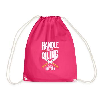 Knife Collector Knife Collection Hunting Fishing - Drawstring Bag - fuchsia - Front