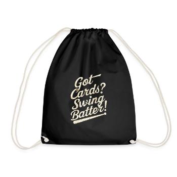 Cartes de baseball Joueur de baseball Fan de baseball Cadeau - Sac de sport léger - noir - Devant