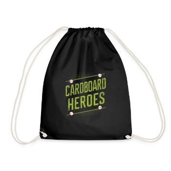 Baseball Cards Baseball Player Baseball Fan Gift - Drawstring Bag - black - Front