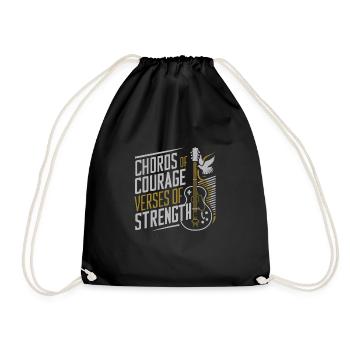 Prayer Songs Jesus Christ Religious Music - Drawstring Bag - black - Front
