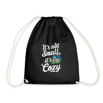 Rolling Tiny House Minimalist Lifestyle - Drawstring Bag - black - Front