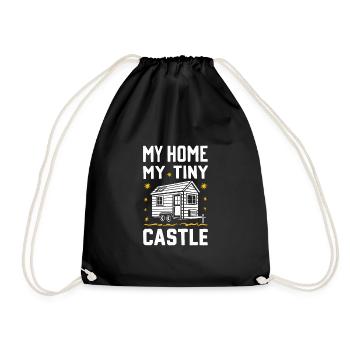 Rolling Tiny House Minimalist Lifestyle - Drawstring Bag - black - Front