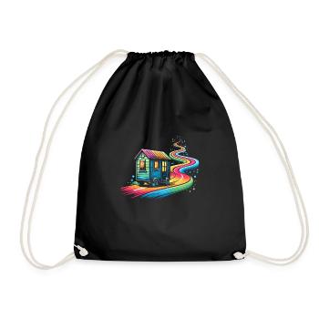 Rolling Tiny House Mode de vie minimaliste - Sac de sport léger - noir - Devant