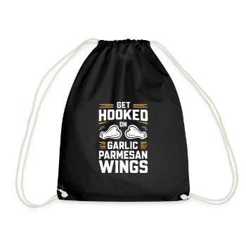 Ailes de poulet Aile de poulet cuit chaud Restauration rapide - Sac de sport léger - noir - Devant