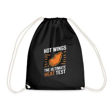 Ailes de poulet chaudes Ailes de poulet épicées Ailes de buffle - Sac de sport léger - noir - Devant