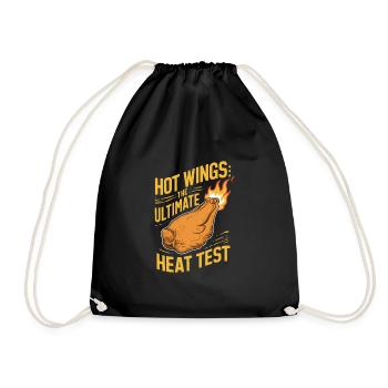 Hot Chicken Wings Spicy Wings Buffalo Wings - Turnbeutel - Schwarz - Vorne