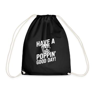 Dicton de pop-corn amusant, pop-corn en rafale - Sac de sport léger - noir - Devant