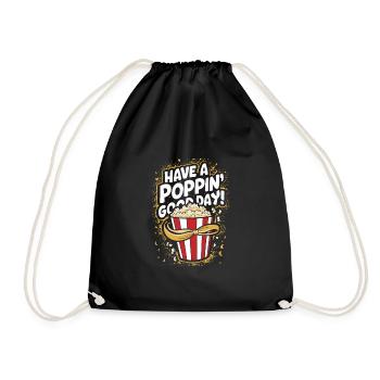 Dicton de pop-corn amusant, pop-corn en rafale - Sac de sport léger - noir - Devant